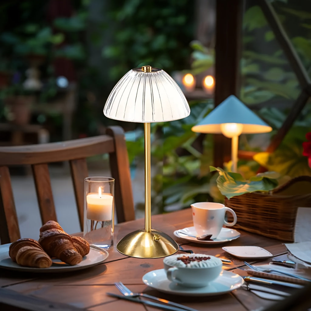 Elegant Touch | Dimmable LED Table Lamp with Crystal Shade | Cordless Design for Versatile Lighting 5