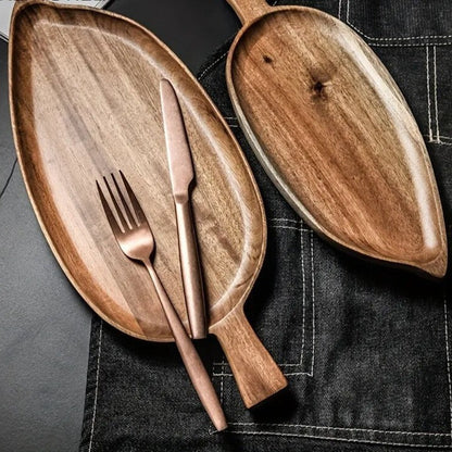Elegant Wooden Serving Plate with Elongated Design for Stylish Dining 2