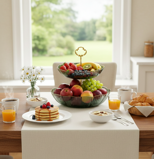 Modern Kitchen Storage Rack | Tiered Shelf Organizer with Space-Saving Design | Stylish Display for Fruits and Snacks