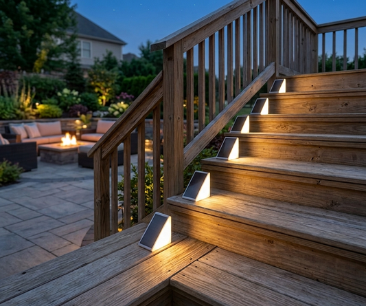 LumosPath | Stylish Solar-Powered Outdoor Step Light Fixtures