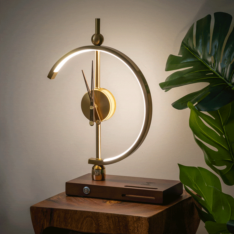 LED Clock Lamp with Wireless Charging & Dimmable Brightness Ð Elegant Design for Modern Spaces 0
