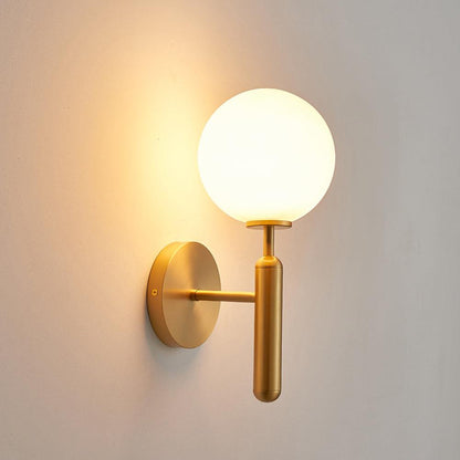 Lumenara | Elegant Minimalist Brass and Glass Wall Sconce Light Fixture 1
