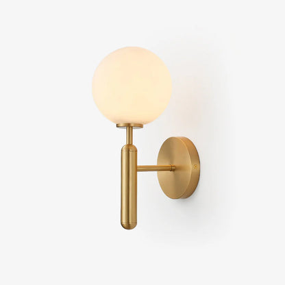 Lumenara | Elegant Minimalist Brass and Glass Wall Sconce Light Fixture 4