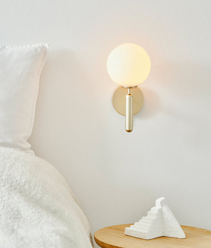 Lumenara | Elegant Minimalist Brass and Glass Wall Sconce Light Fixture 5