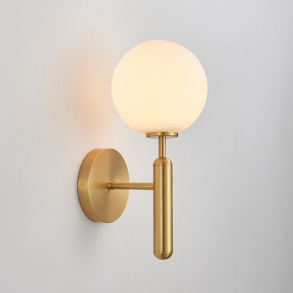 Lumenara | Elegant Minimalist Brass and Glass Wall Sconce Light Fixture 7