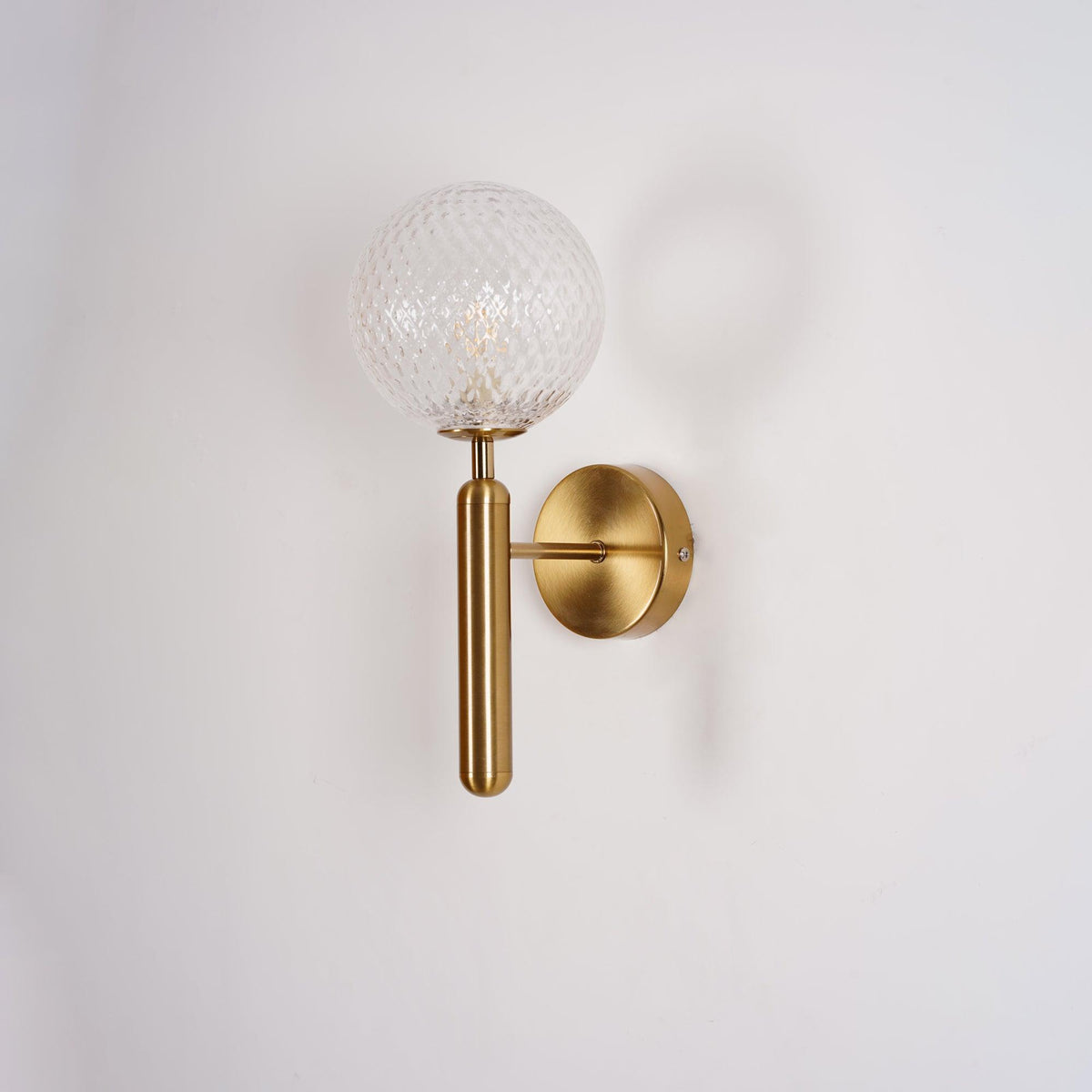 Lumenara | Elegant Minimalist Brass and Glass Wall Sconce Light Fixture 9