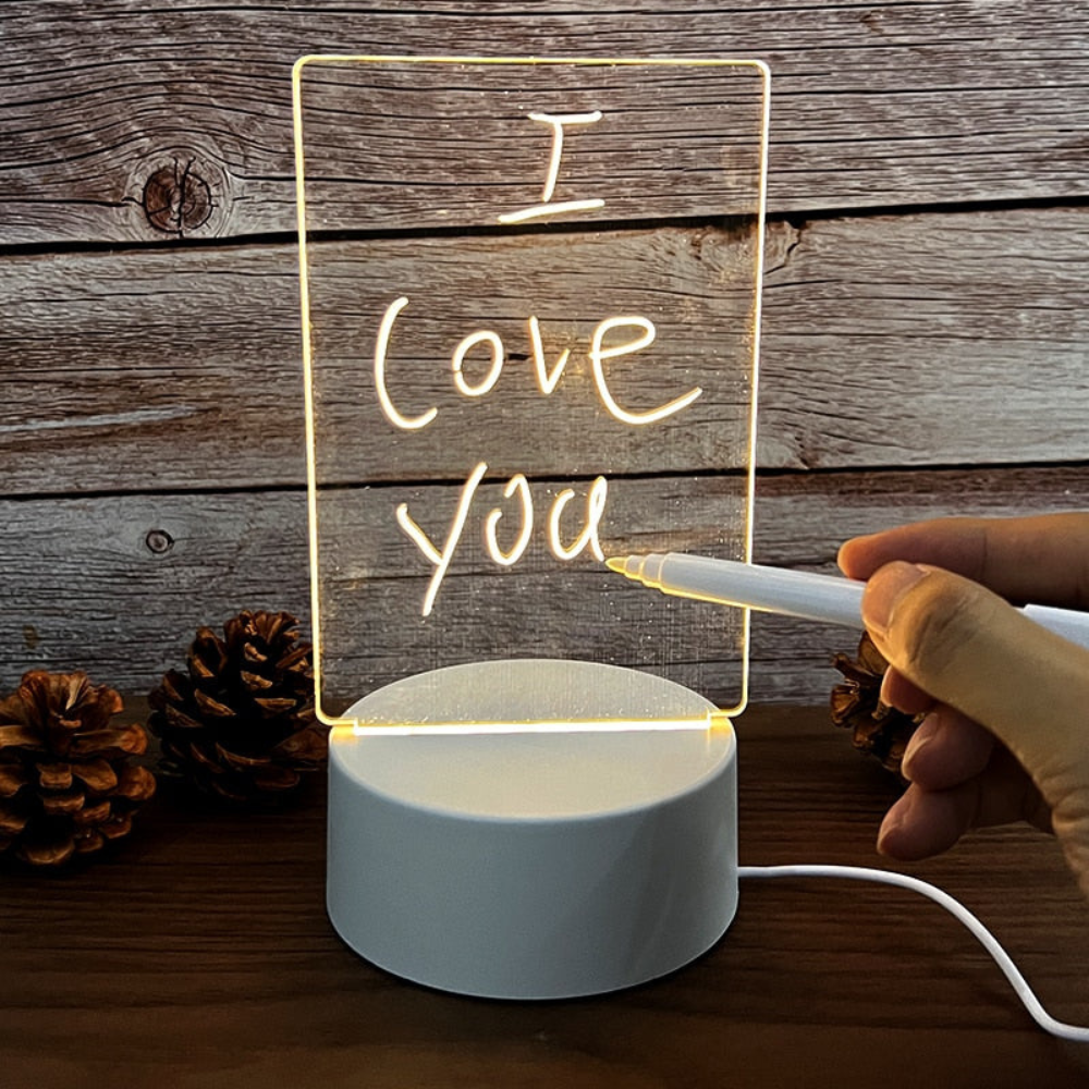 LuminaraGlow | Stylish Modern Acrylic Illuminated Message Board 0