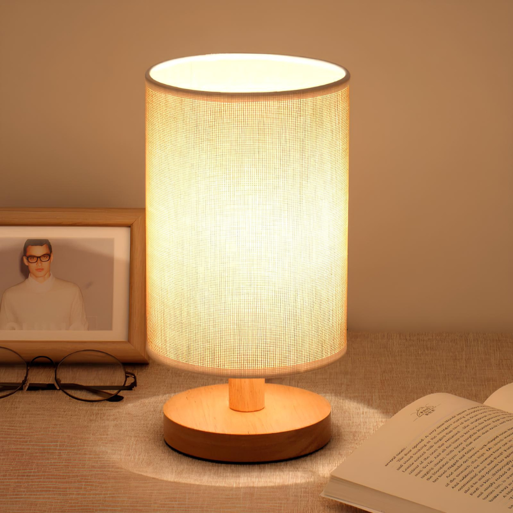 Luminara | Elegant Dimmable Mid Century Modern Wood Table Lamp 2