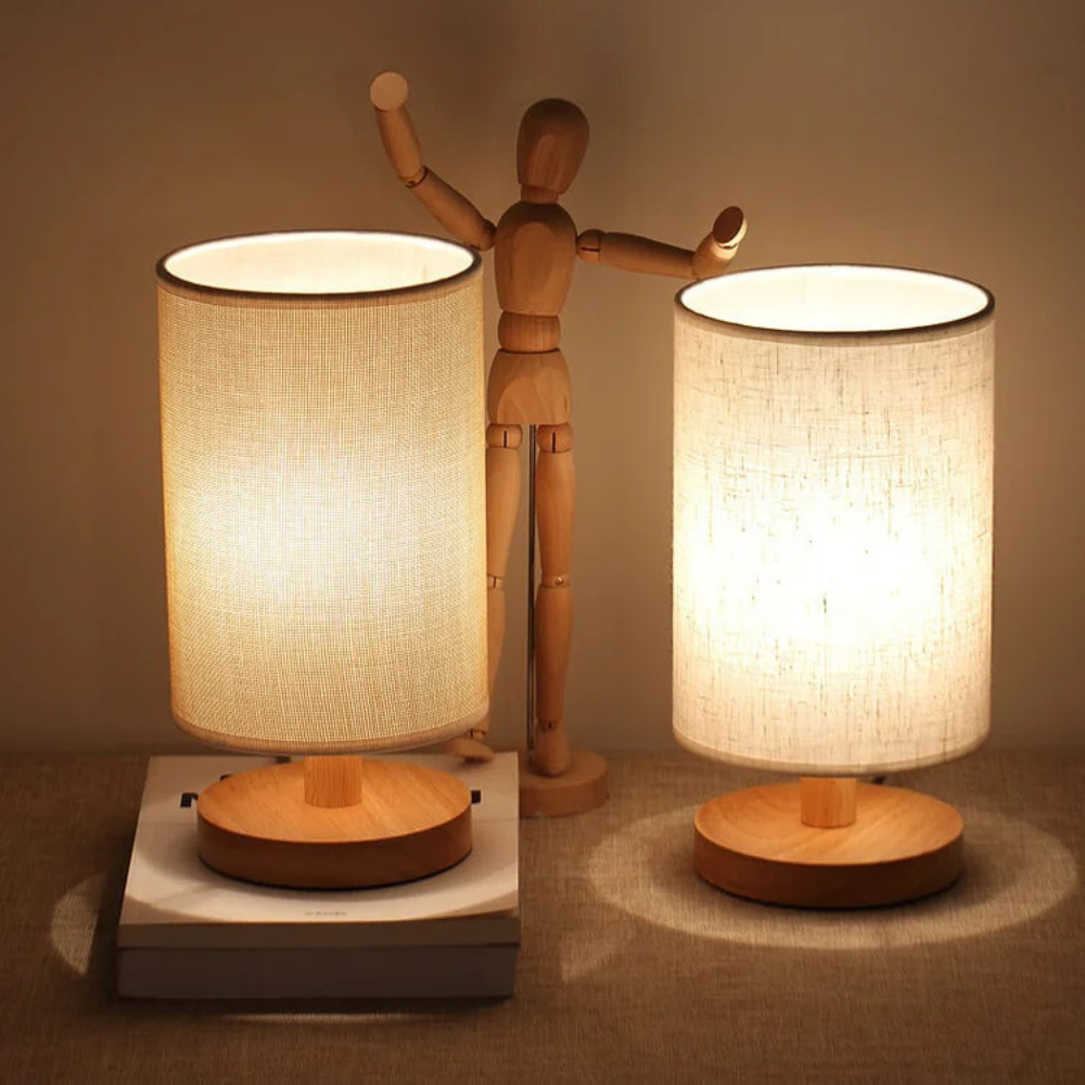 Luminara | Elegant Dimmable Mid Century Modern Wood Table Lamp 3