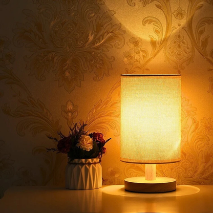 Luminara | Elegant Dimmable Mid Century Modern Wood Table Lamp 4