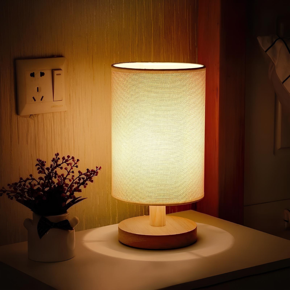 Luminara | Elegant Dimmable Mid Century Modern Wood Table Lamp 5