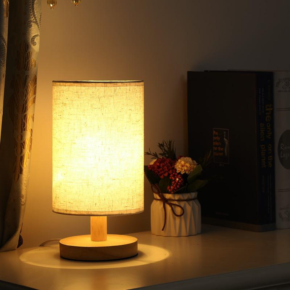 Luminara | Elegant Dimmable Mid Century Modern Wood Table Lamp 6