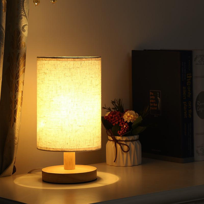 Luminara | Elegant Dimmable Mid Century Modern Wood Table Lamp 6