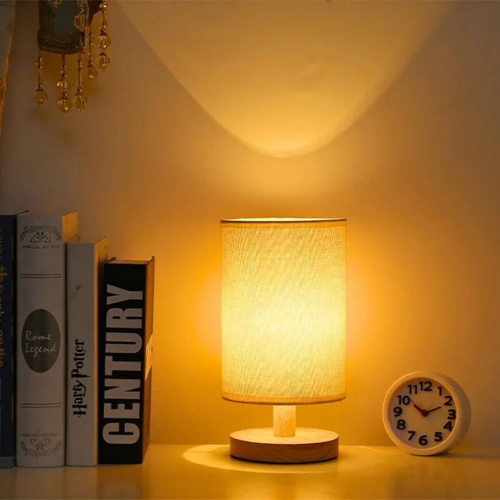 Luminara | Elegant Dimmable Mid Century Modern Wood Table Lamp 8