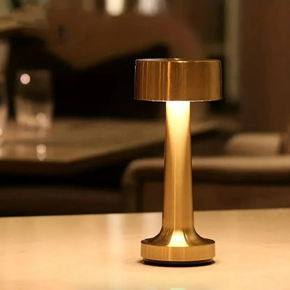 Luminara | Elegant Retro Metal Cordless Table Lamp with Adjustable Brightness 0