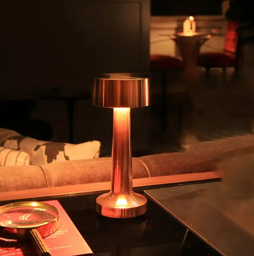 Luminara | Elegant Retro Metal Cordless Table Lamp with Adjustable Brightness 5