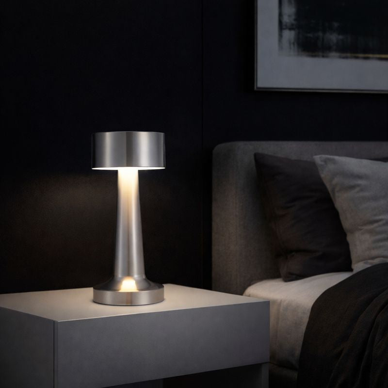 Luminara | Elegant Retro Metal Cordless Table Lamp with Adjustable Brightness 6