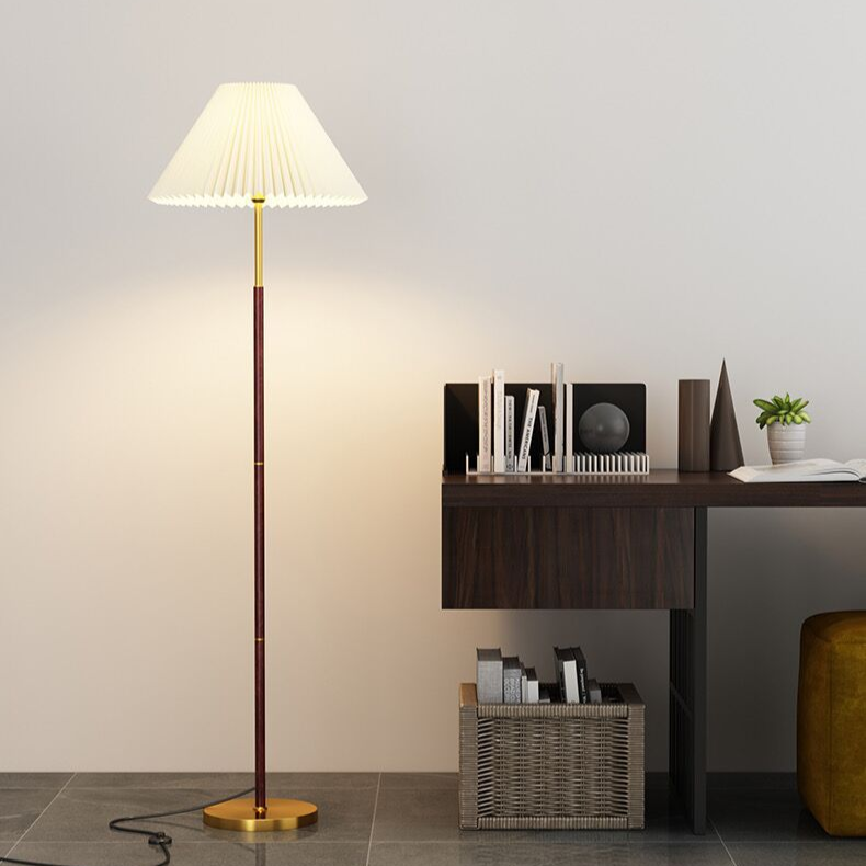 Luminara | Modern Minimalist Wood and Fabric Floor Lamp for Living Room 2