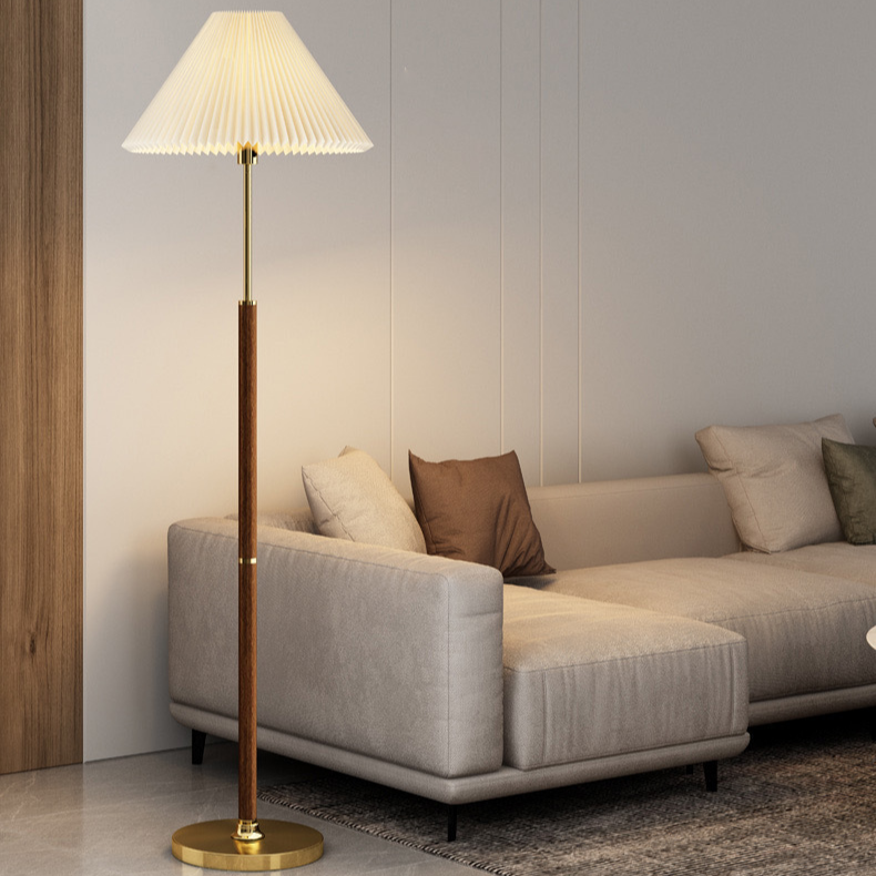 Luminara | Modern Minimalist Wood and Fabric Floor Lamp for Living Room 3