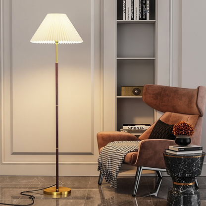 Luminara | Modern Minimalist Wood and Fabric Floor Lamp for Living Room 5