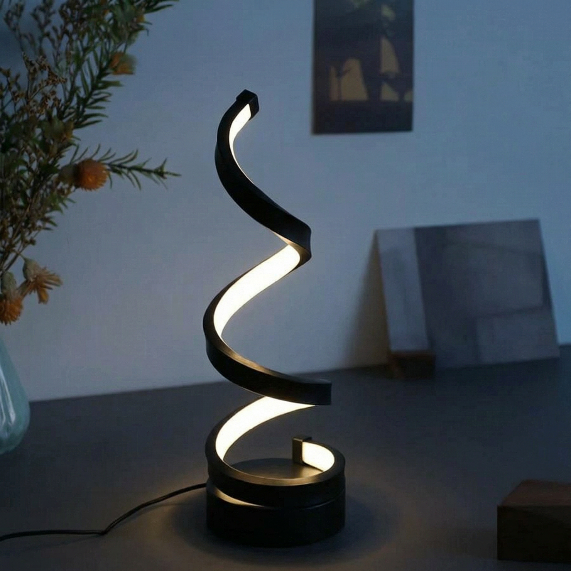 Luminara | Stylish Modern Spiral USB Table Lamp with Dimmable Function 1