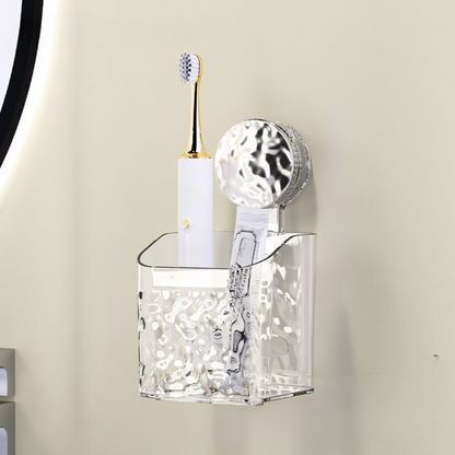 Modern Acrylic Shower Caddy | Suction Storage Organizer with Strong Load Capacity | Space-Saving Design for Easy Bathroom Storage 0
