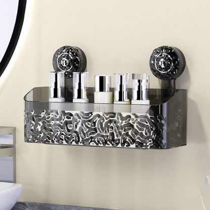 Modern Acrylic Shower Caddy | Suction Storage Organizer with Strong Load Capacity | Space-Saving Design for Easy Bathroom Storage 7