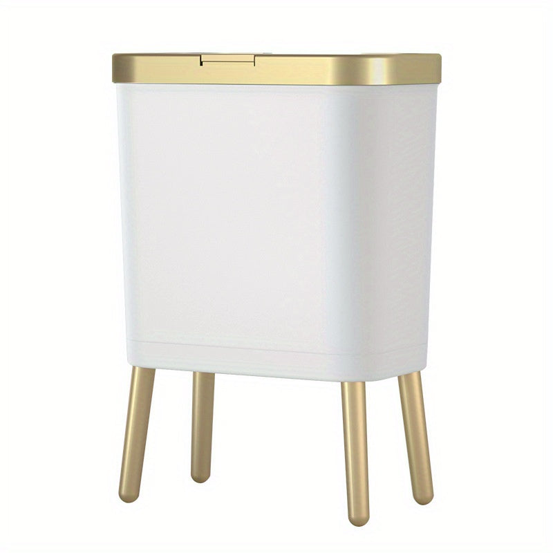 Modern Odour-Sealing Kitchen Trash Can with Flip-Top Lid | 15L Stylish Waste Bin for Home Organization 0