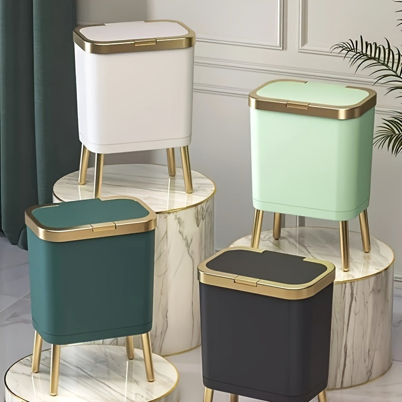 Modern Odour-Sealing Kitchen Trash Can with Flip-Top Lid | 15L Stylish Waste Bin for Home Organization 2