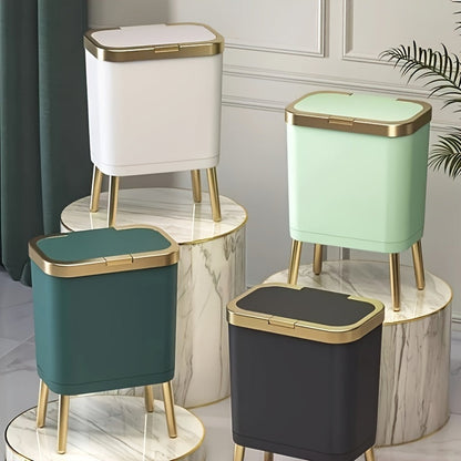 Modern Odour-Sealing Kitchen Trash Can with Flip-Top Lid | 15L Stylish Waste Bin for Home Organization 2