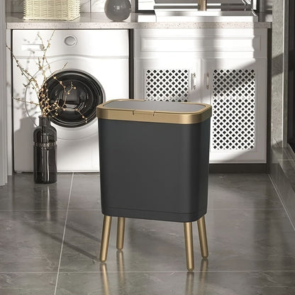 Modern Odour-Sealing Kitchen Trash Can with Flip-Top Lid | 15L Stylish Waste Bin for Home Organization 3