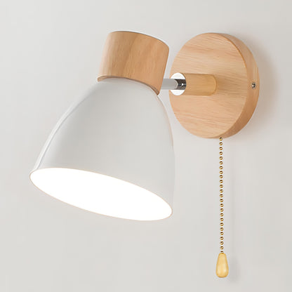 NordicGlow | Elegant Wooden Modern Wall Sconce Light with Pull Switch 0