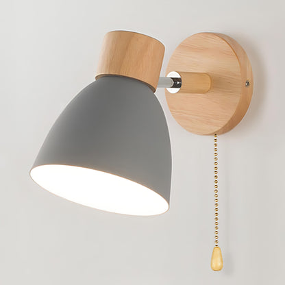NordicGlow | Elegant Wooden Modern Wall Sconce Light with Pull Switch 2