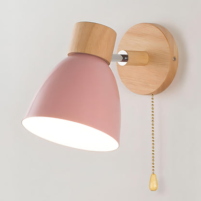 NordicGlow | Elegant Wooden Modern Wall Sconce Light with Pull Switch 3