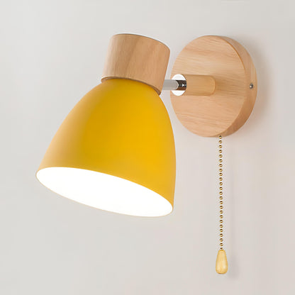 NordicGlow | Elegant Wooden Modern Wall Sconce Light with Pull Switch 4