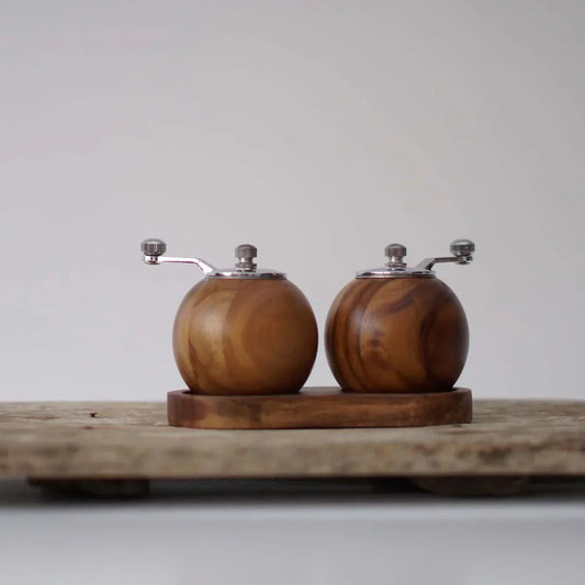 Nordic Salt and Pepper Mill Set with Effortless Grinding | Eco-Friendly Design for Stylish Dining 0