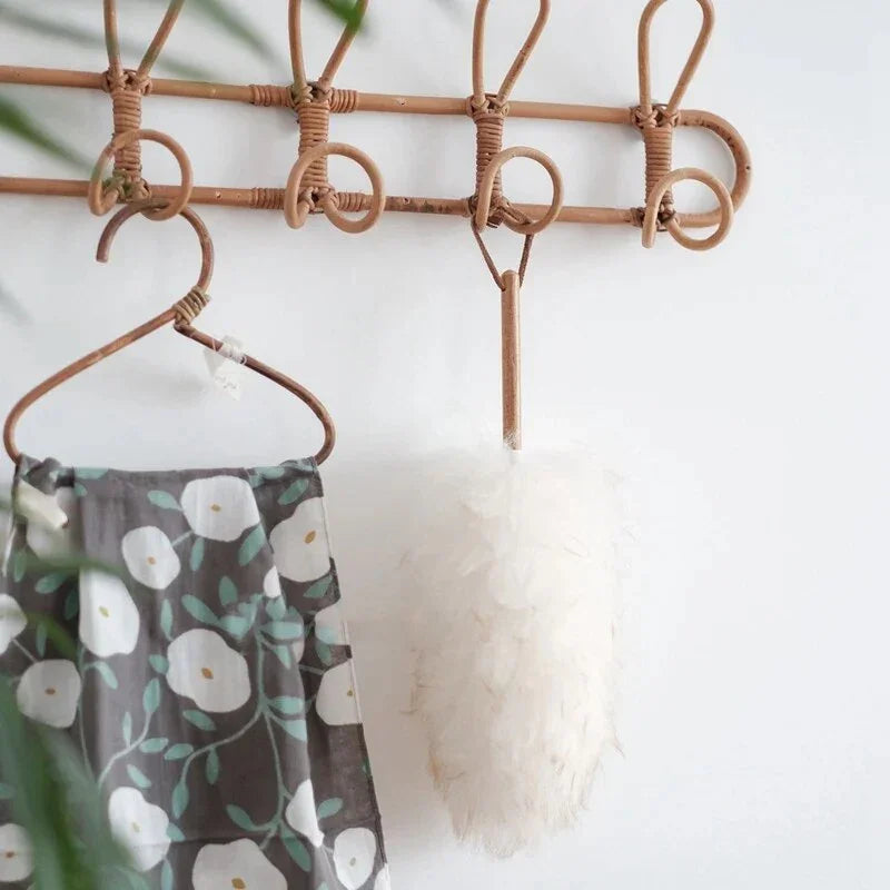 Rattan Wall Hooks | Stylish Coat Hooks with Unique Texture | Rustic Organizers for Home Decor 3