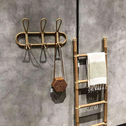 Rattan Wall Hooks | Stylish Coat Hooks with Unique Texture | Rustic Organizers for Home Decor 6