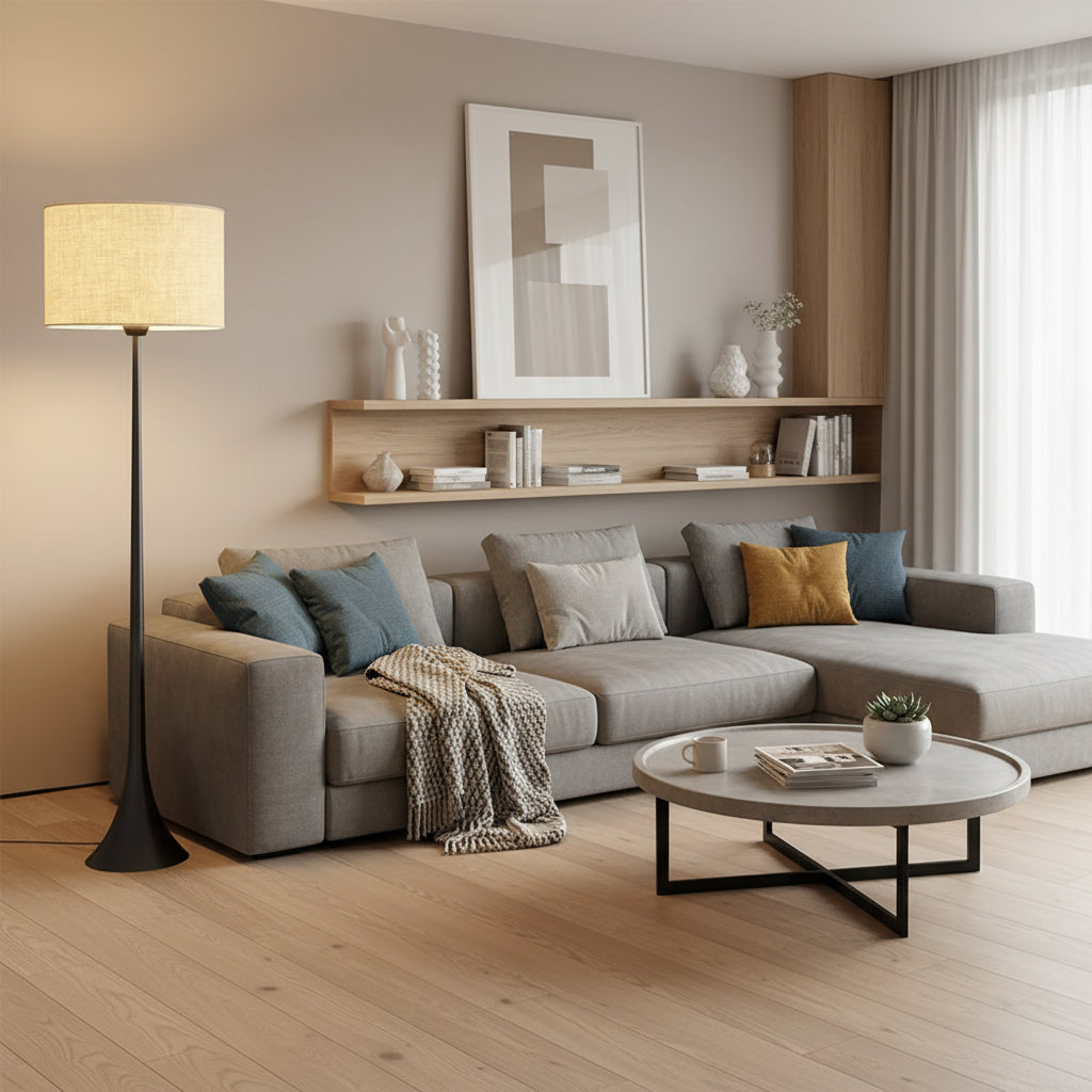 SilkAura | Elegant Modern LED Standing Floor Lamp for Living Room 1