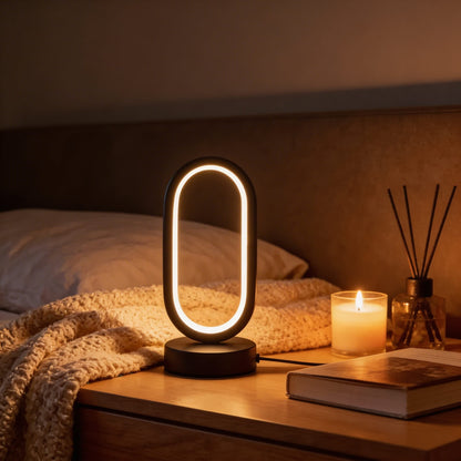 Sleek Mini Black Table Lamp | Touch Control LED with USB Charging for Eye-Caring Lighting 0
