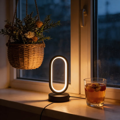Sleek Mini Black Table Lamp | Touch Control LED with USB Charging for Eye-Caring Lighting 3
