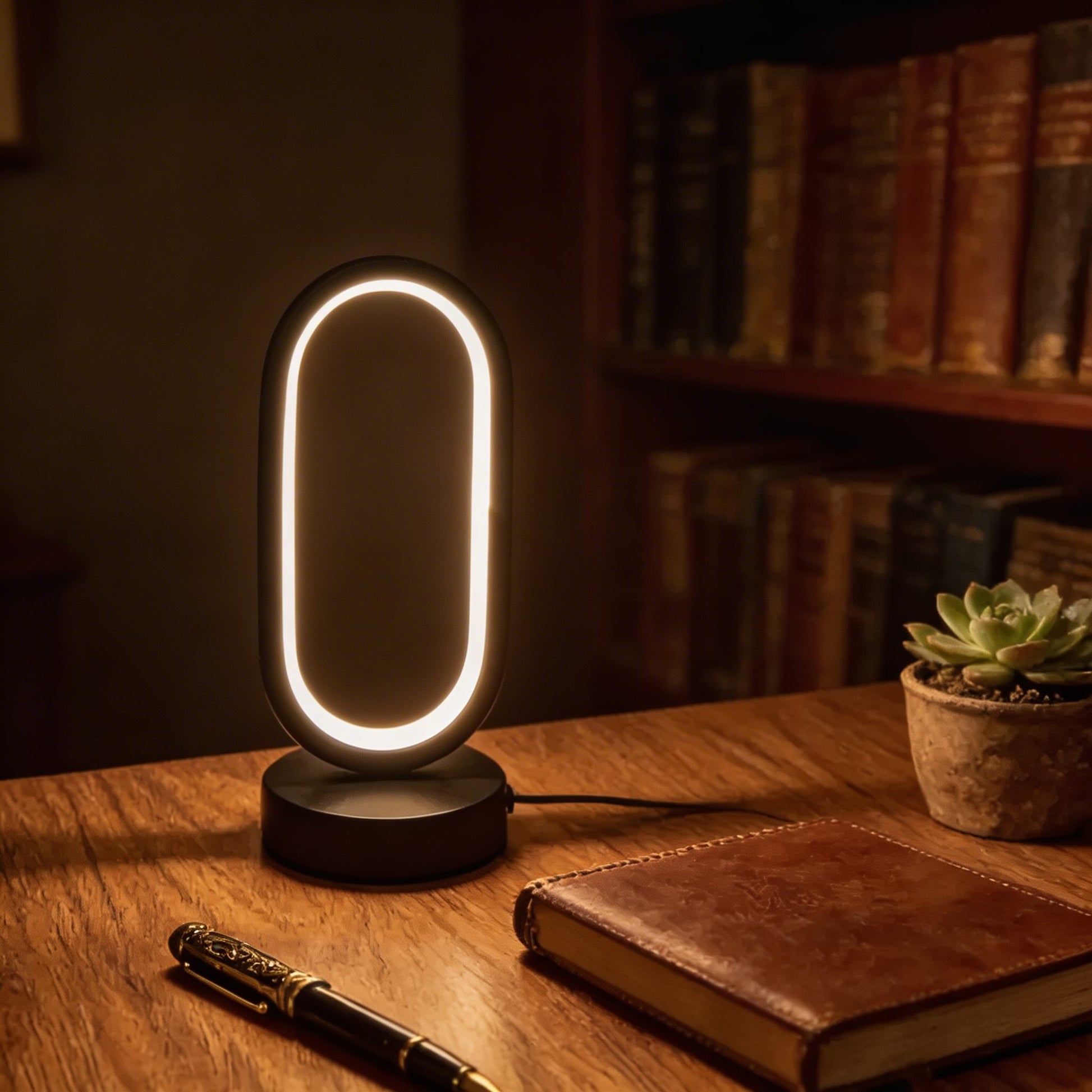 Sleek Mini Black Table Lamp | Touch Control LED with USB Charging for Eye-Caring Lighting 4
