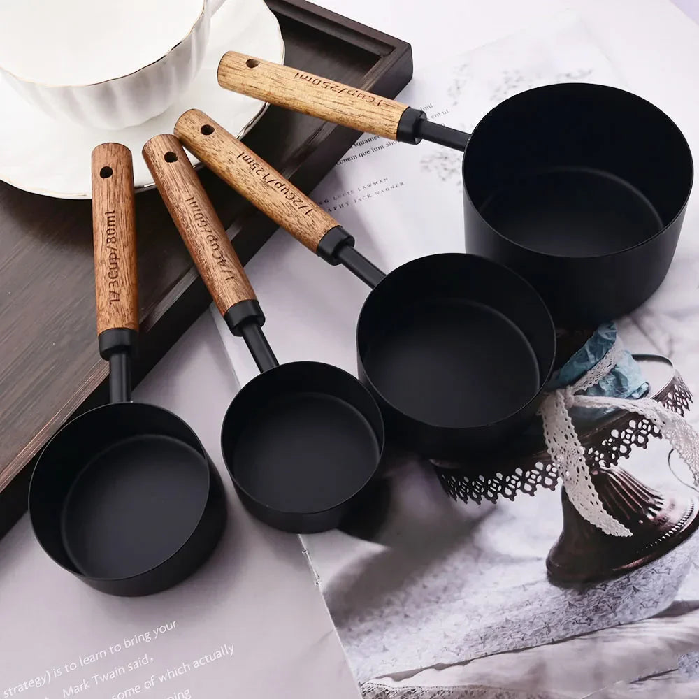 Stainless Steel Measuring Cups and Spoons Set with Ergonomic Handles Ð Stylish Design for Precision Cooking 5