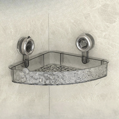 Stylish Corner Shower Caddy | Two-Tier Suction Shelf for Space-Saving Bathroom Organizer 0