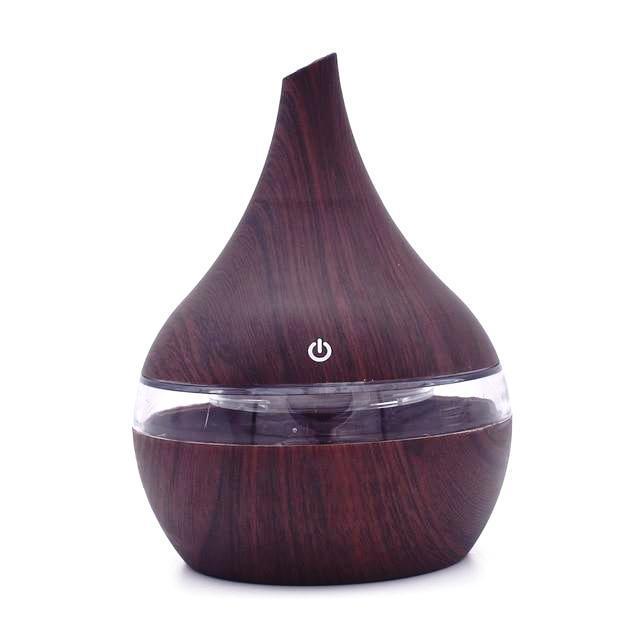 Ultrasonic Aroma Diffuser with Wood Grain Design & 7 Color Lights for Relaxation 8