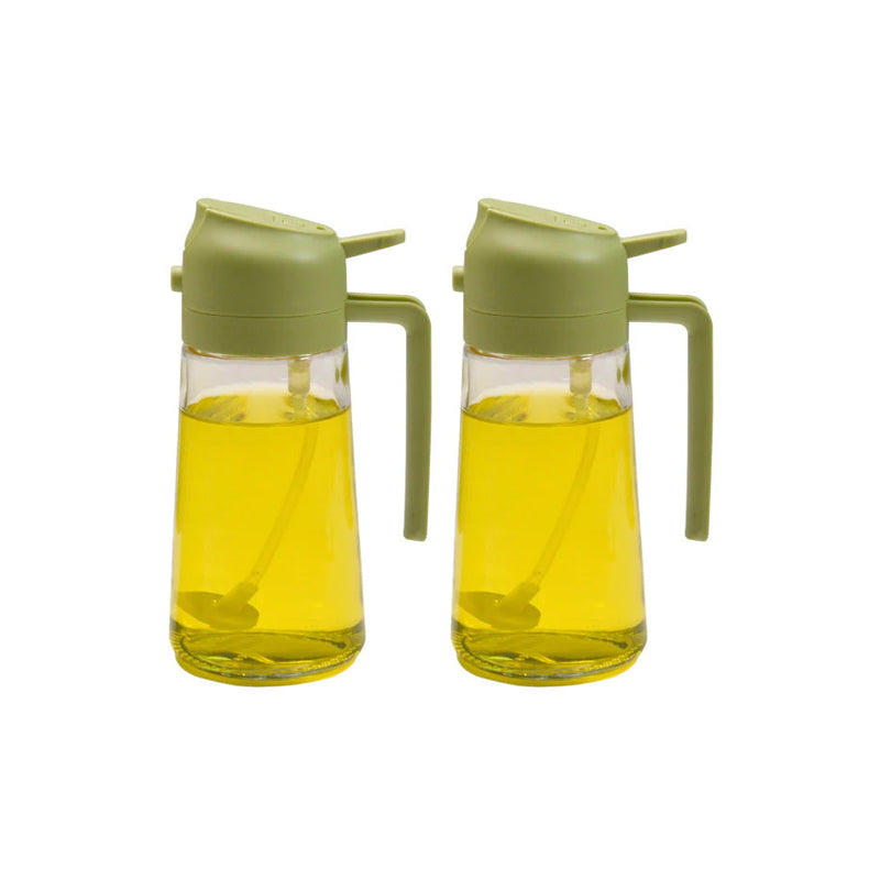 Versatile Kitchen Tool | 2-in-1 Glass Oil Sprayer with Precise Control | Ideal for Cooking and Grilling 2