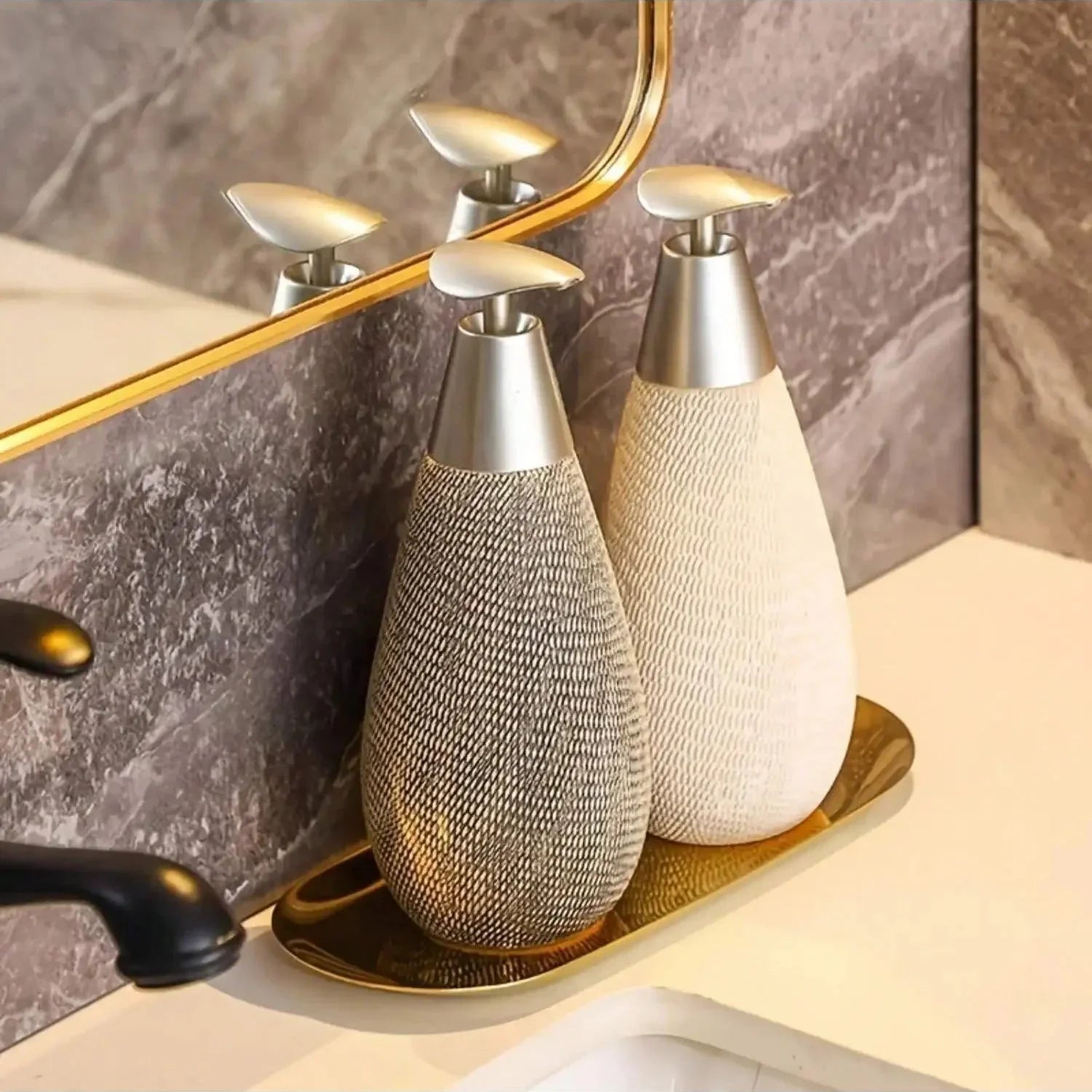 Vintage Charm | Ceramic Soap Dispenser with Retro Design | Elegant Kitchen & Bathroom Accessory 0