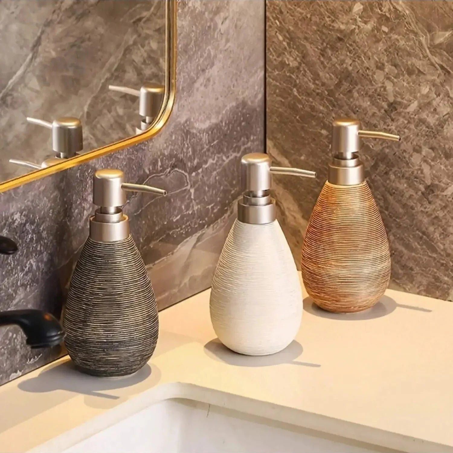 Vintage Charm | Ceramic Soap Dispenser with Retro Design | Elegant Kitchen & Bathroom Accessory 3