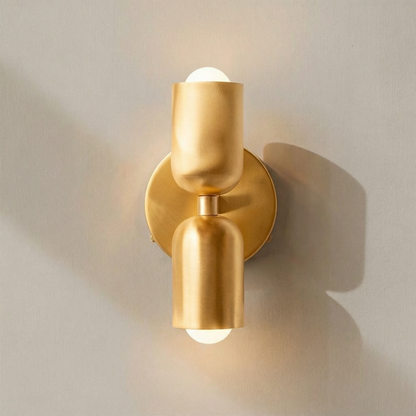 Vintage Double Head Wall Sconce | Elegant Brass Design for Timeless Illumination 0