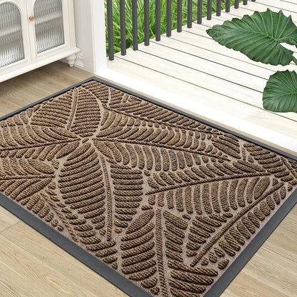 Waterproof Rubber Doormat | Non-Slip Design for Indoor & Outdoor Use - Dirt-Trapping Welcome Mat 1
